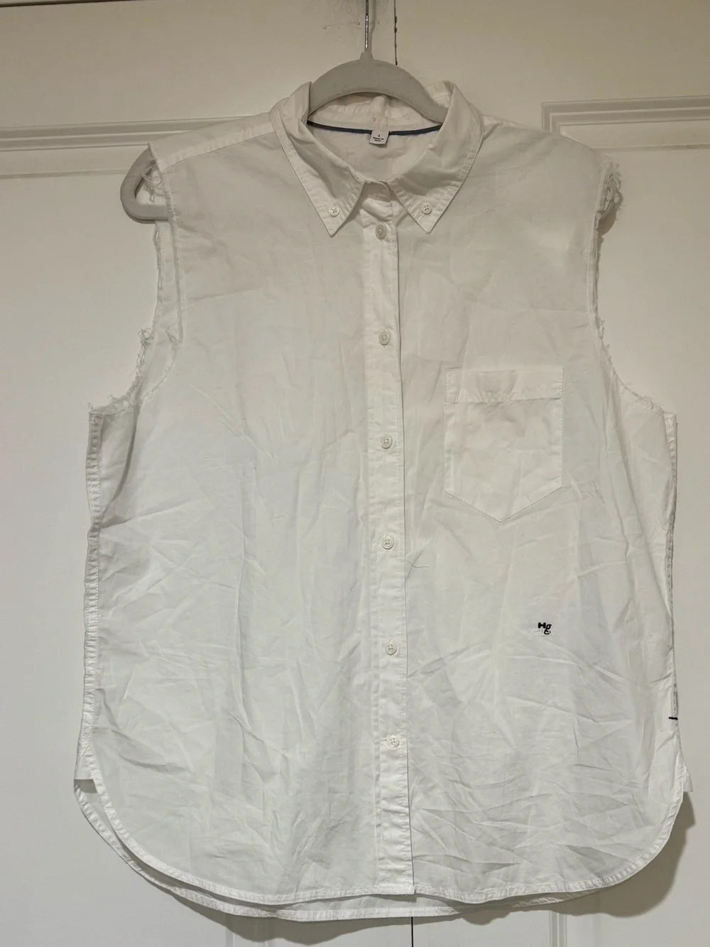 Limited-Edition Hommegirls for J Crew White Reworked  Button-Down Shirt NWOT